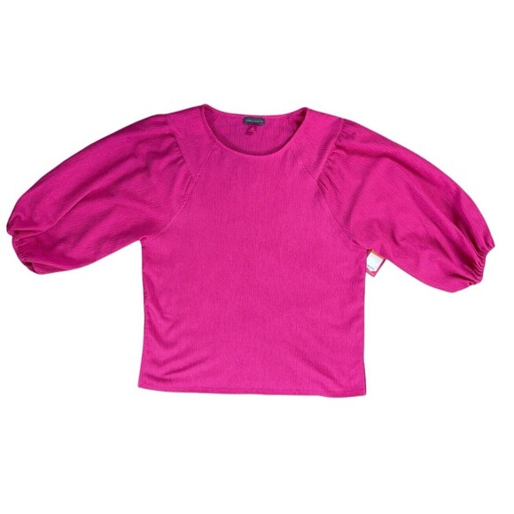 Vince Camuto Puff Sleeve Knit Top Women's Size Small Modern Pink 9121623 New! - Picture 6 of 16